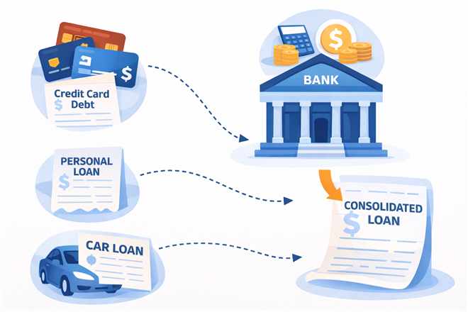 Consolidating debts into one loan